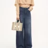 Piccola borsa tote Woody in lino Piccola borsa tote Woody in lino