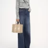 Piccola borsa tote Woody in lino Piccola borsa tote Woody in lino