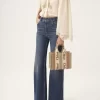 Piccola borsa tote Woody in lino Piccola borsa tote Woody in lino
