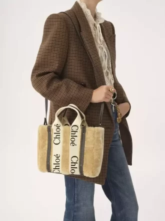 Piccola borsa tote Woody in montone Piccola borsa tote Woody in montone