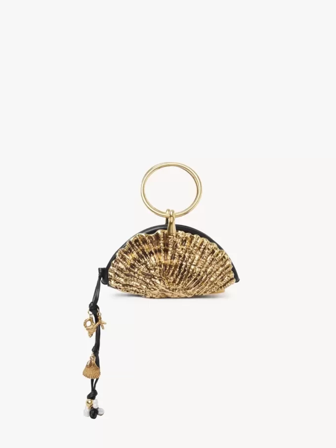 Pochette con cerniera Sea Treasures Shell in morbida pelle e metallo Pochette con cerniera Sea Treasures Shell in morbida pelle e metallo