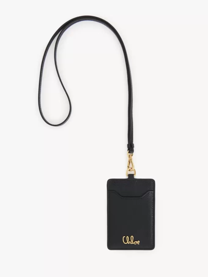 Porta carte Chloé Iconic in pelle martellata Porta carte Chloé Iconic in pelle martellata