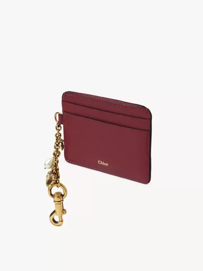 Portacarte Chloé Charms in pelle martellata Portacarte Chloé Charms in pelle martellata