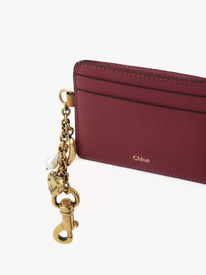 Portacarte Chloé Charms in pelle martellata Portacarte Chloé Charms in pelle martellata