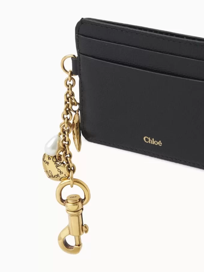 Portacarte Chloé Charms in pelle martellata Portacarte Chloé Charms in pelle martellata