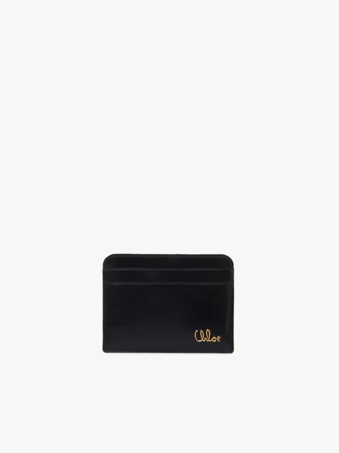 Portacarte Chloé Iconic in pelle lucida Portacarte Chloé Iconic in pelle lucida
