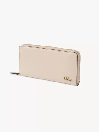 Portafoglio lungo con zip Chloé Iconic in pelle lucida