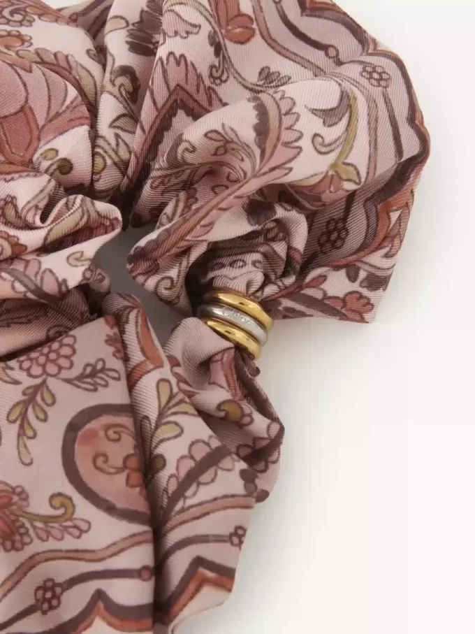 Scrunchie per capelli Chloé Paisley in twill di seta Scrunchie per capelli Chloé Paisley in twill di seta