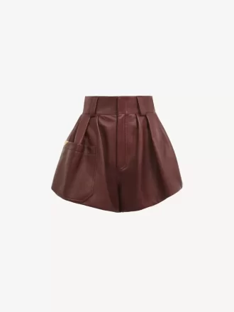 Shorts a vita alta in pelle Shorts a vita alta in pelle