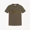 T-shirt aderente in jersey di cotone T-shirt aderente in jersey di cotone