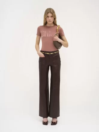 T-shirt aderente in jersey di cotone