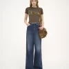 T-shirt aderente in jersey di cotone T-shirt aderente in jersey di cotone