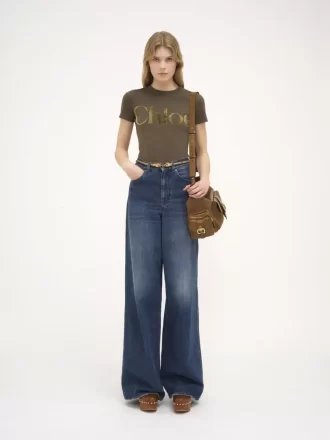 T-shirt aderente in jersey di cotone