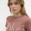T-shirt aderente in jersey di cotone T-shirt aderente in jersey di cotone