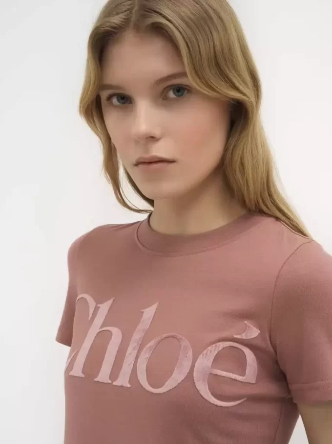 T-shirt aderente in jersey di cotone T-shirt aderente in jersey di cotone