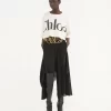 T-shirt corta con logo squadrato in jersey di cotone T-shirt corta con logo squadrato in jersey di cotone