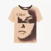 T-shirt girocollo con logo in jersey di cotone T-shirt girocollo con logo in jersey di cotone
