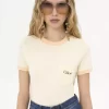 T-shirt girocollo con logo in jersey di cotone T-shirt girocollo con logo in jersey di cotone