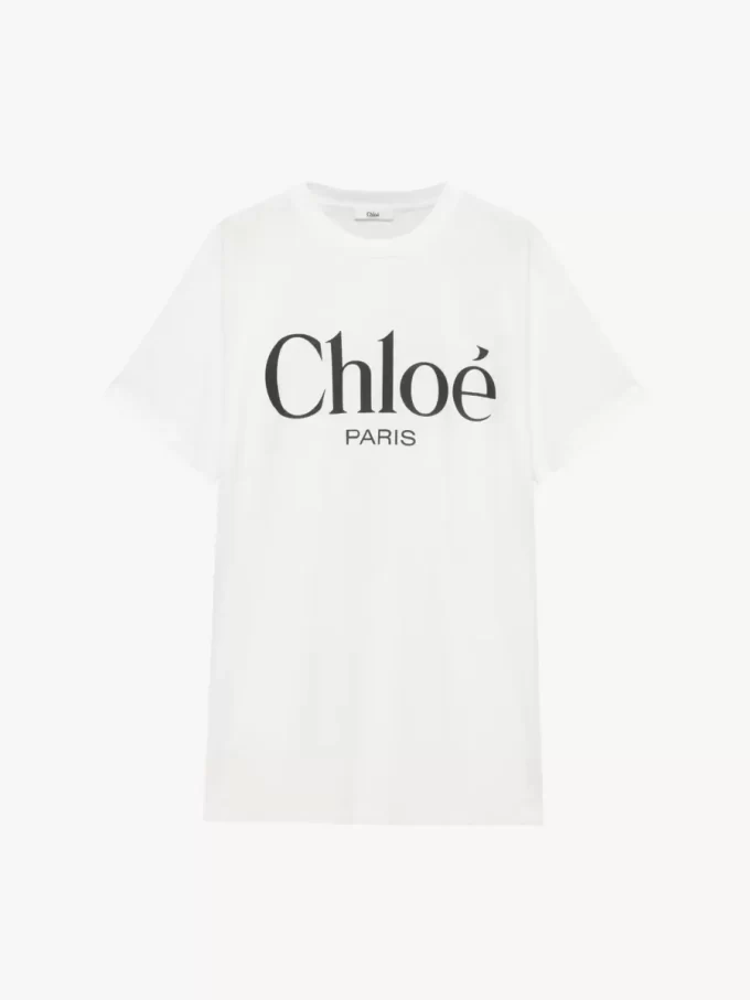 T-shirt oversize con logo in jersey di cotone T-shirt oversize con logo in jersey di cotone