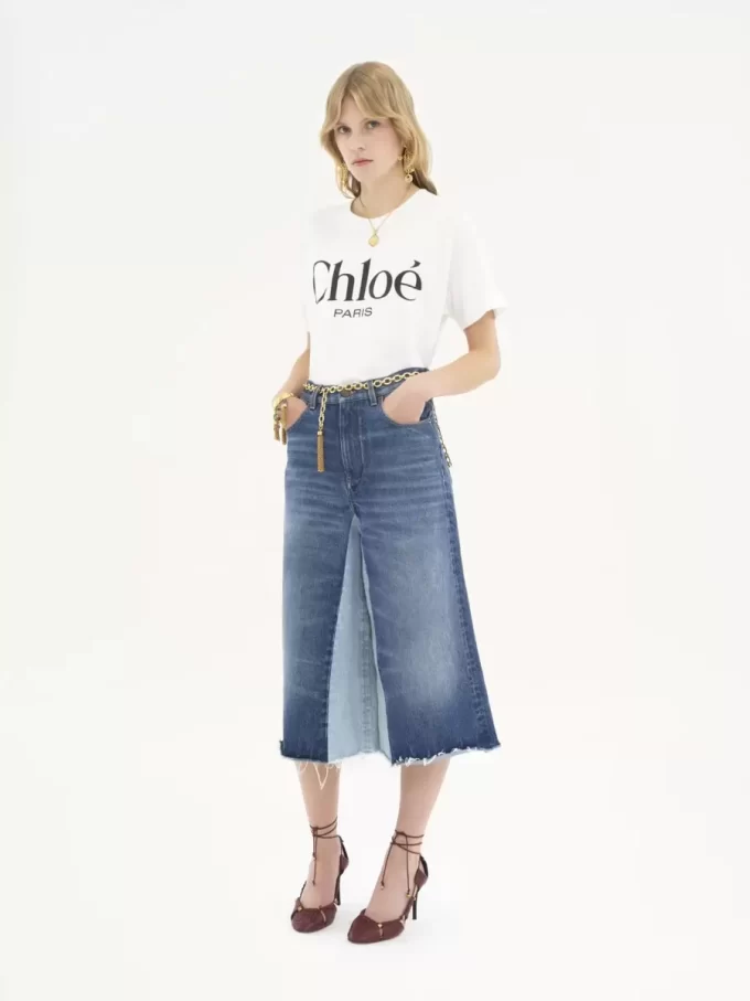 T-shirt oversize con logo in jersey di cotone T-shirt oversize con logo in jersey di cotone