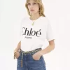 T-shirt oversize con logo in jersey di cotone T-shirt oversize con logo in jersey di cotone