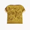 Top con scollo a barca e logo in cotone jacquard Top con scollo a barca e logo in cotone jacquard