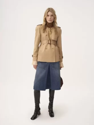 Trench corto in gabardine di cotone Trench corto in gabardine di cotone