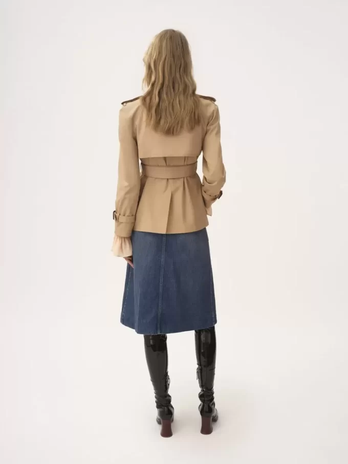 Trench corto in gabardine di cotone Trench corto in gabardine di cotone