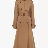 Trench lungo in gabardine di cotone Trench lungo in gabardine di cotone