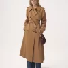Trench lungo in gabardine di cotone Trench lungo in gabardine di cotone