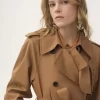 Trench lungo in gabardine di cotone Trench lungo in gabardine di cotone