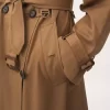 Trench lungo in gabardine di cotone Trench lungo in gabardine di cotone